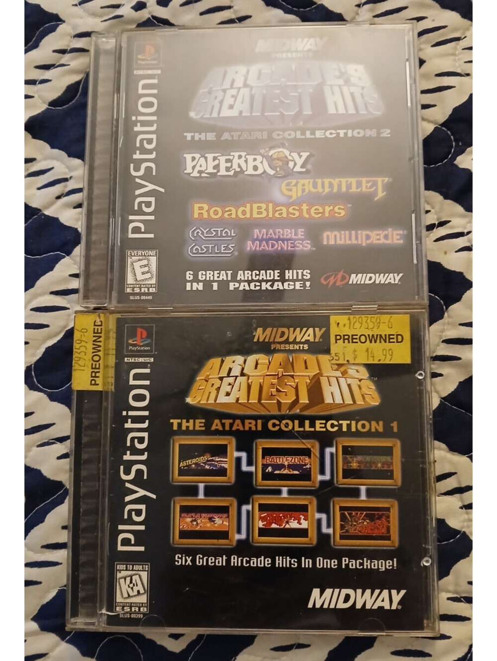 Midway Arcade Greatest Hits The Atari Collection 1 & 2 (PlayStation 1) Bundle